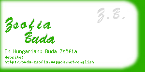 zsofia buda business card